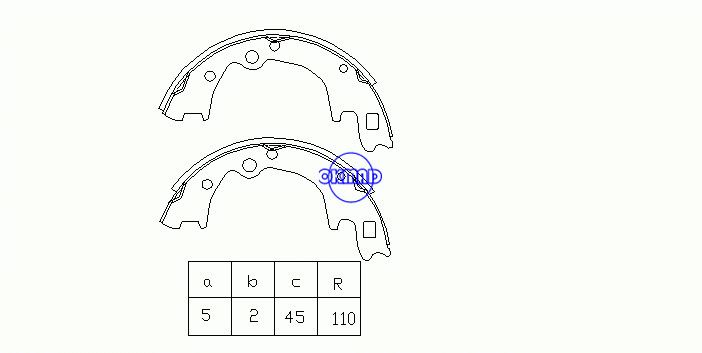 HYUNDAI H-1 / STAREX MPV (A1) H100 Box Bus Drum Brake shoes OEM:58305-4BA00 SA072-PO, OK-BS185